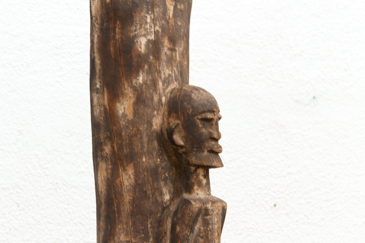 Authentic Finely Carved Yoruba House Post