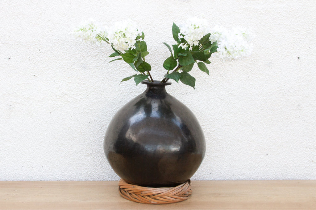 Mid-Century Oaxacan Black Clay Vessel