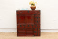 Striking Red Japanese Tansu Cabinet