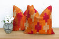 Tapurthala Mosaic, A Pair Heirloom Bagh Phulkari Pillows
