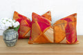 Sunset Horizon, Set of 2 Heirloom Bagh Phulkari Pillows