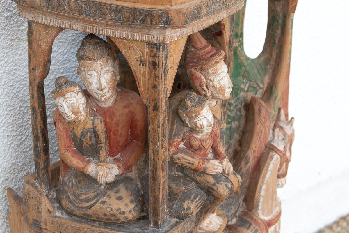 Divine Procession, Antique Thai Architectural Carving