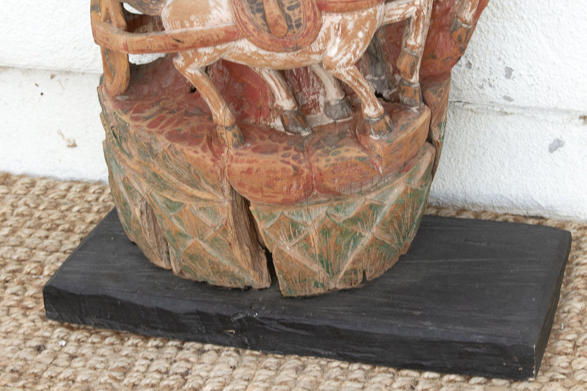 Divine Procession, Antique Thai Architectural Carving