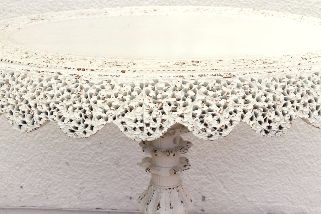 Antique Pierced Anglo-Indian Oval Side Table