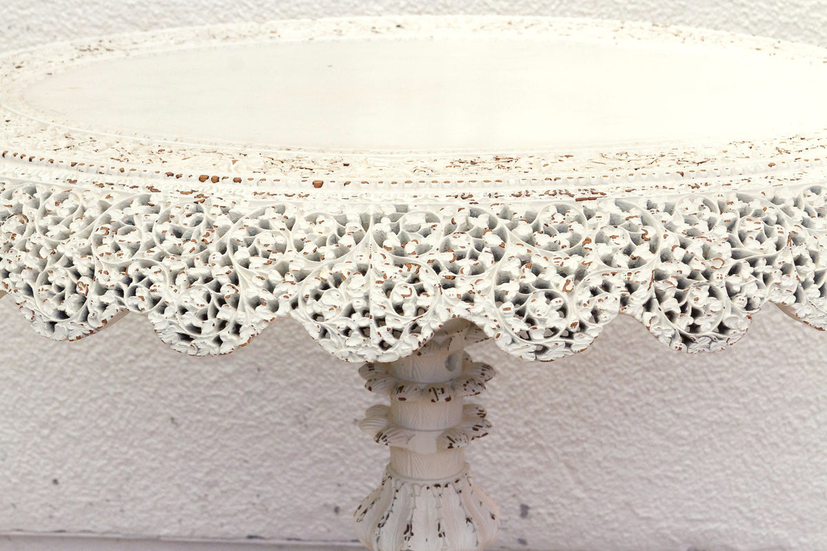 Antique Pierced Anglo-Indian Oval Side Table