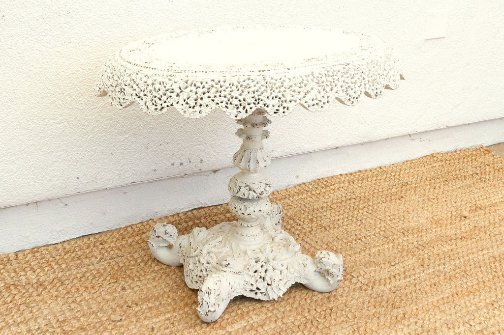 Antique Pierced Anglo-Indian Oval Side Table