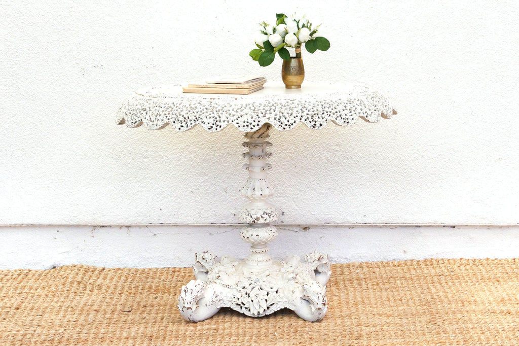 Antique Pierced Anglo-Indian Oval Side Table