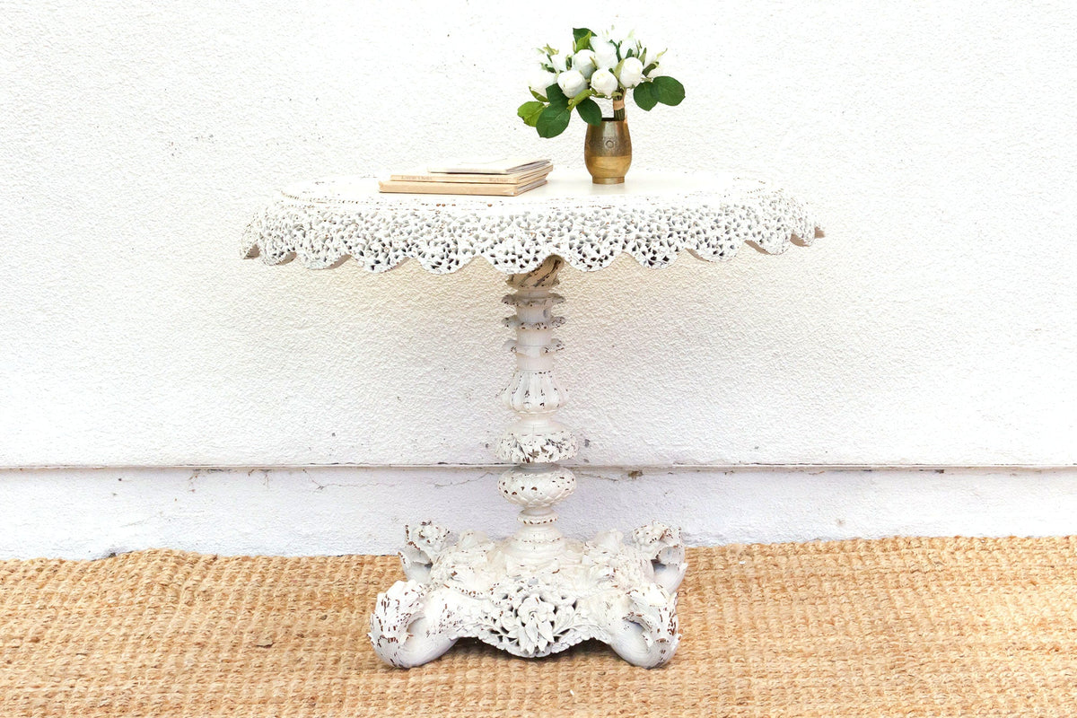 Antique Pierced Anglo-Indian Oval Side Table