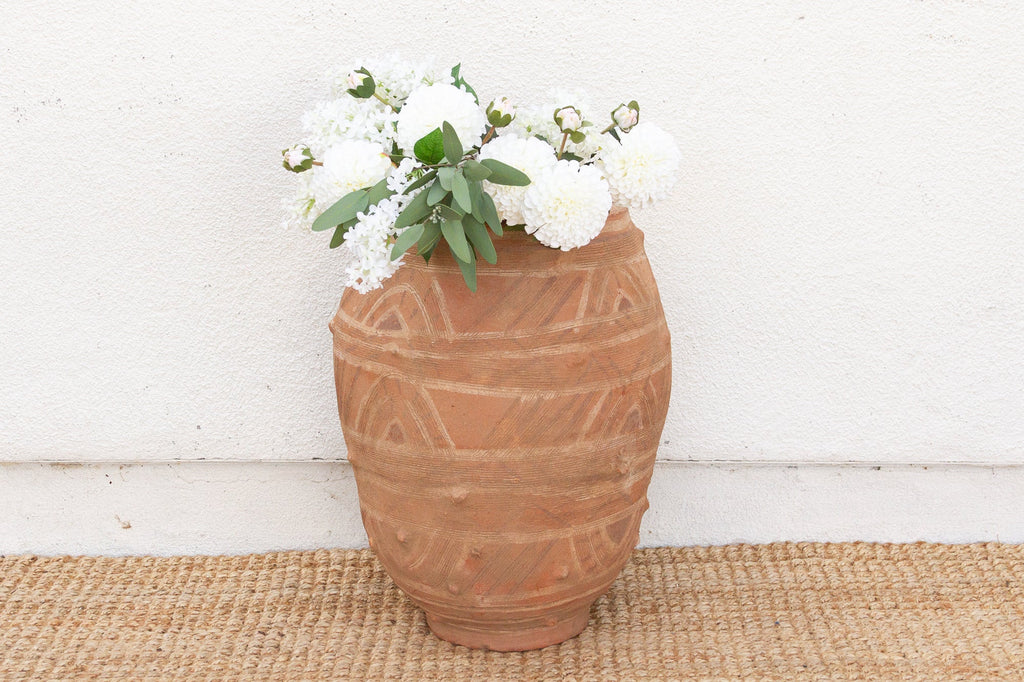 Rare 25" Tall African Clay Water Pot