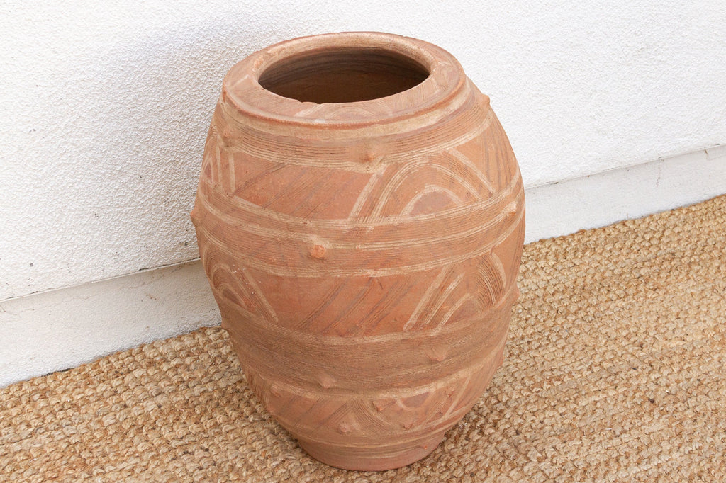 Rare 25" Tall African Clay Water Pot