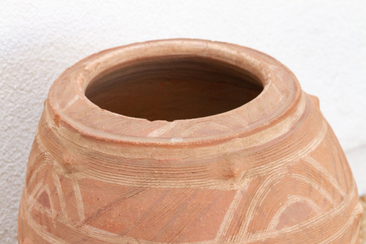 Rare 25" Tall African Clay Water Pot