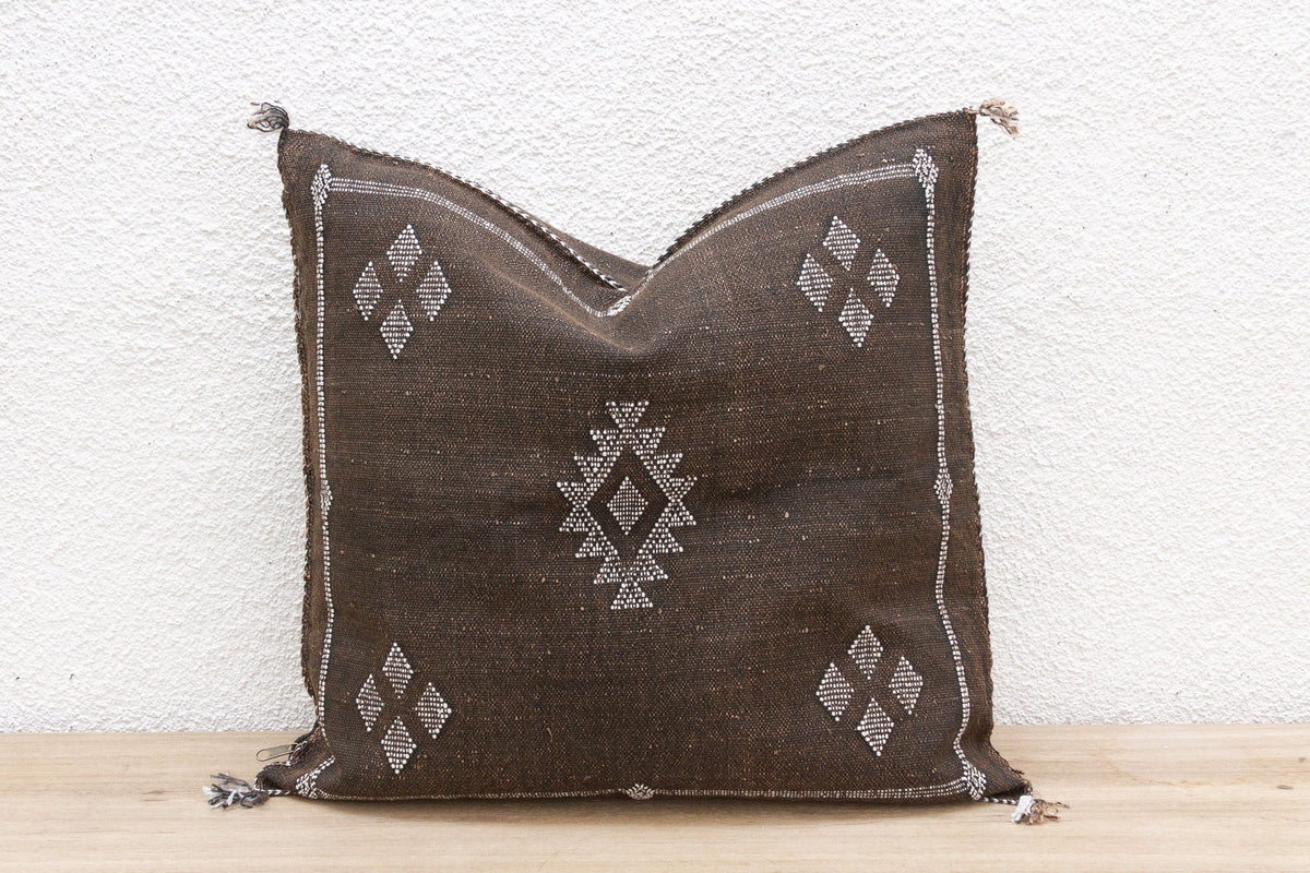 Berber Moroccan Large Silk Rug Pillow