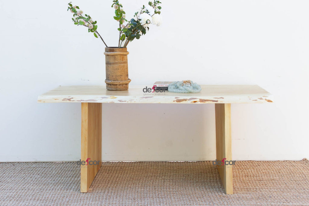 California Coastal 72" Bleached Live Edge Table