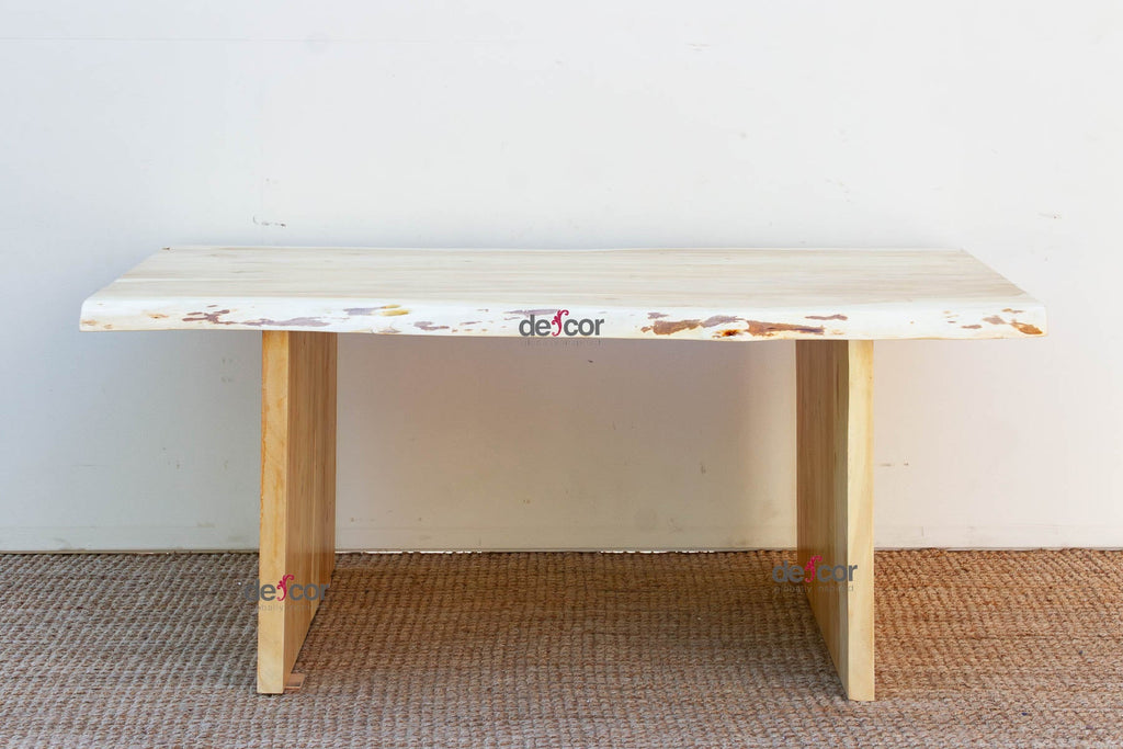 California Coastal 72" Bleached Live Edge Table