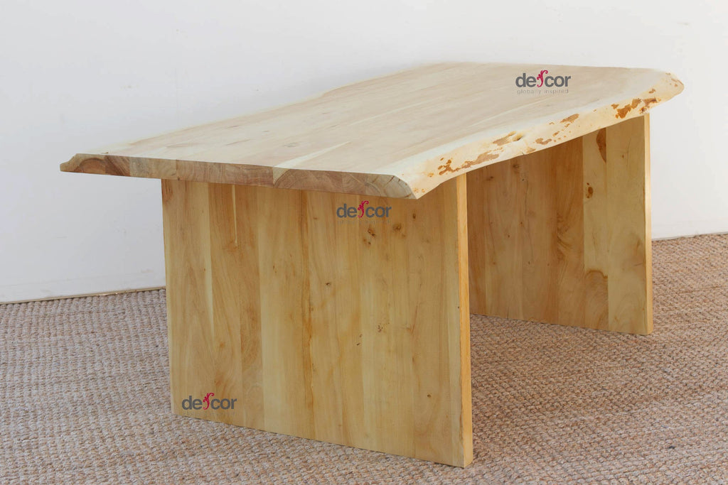 California Coastal 72" Bleached Live Edge Table