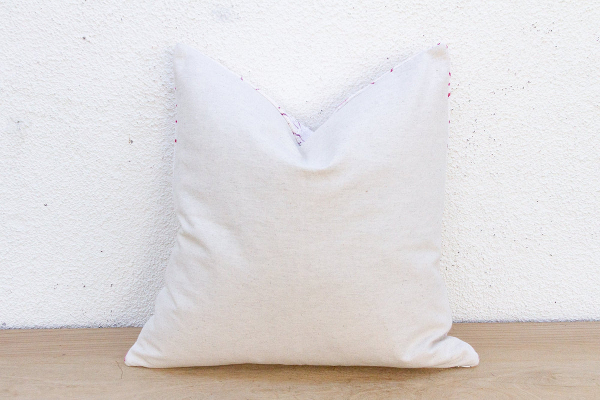 Crimson & White African Tribal Mudcloth Pillow