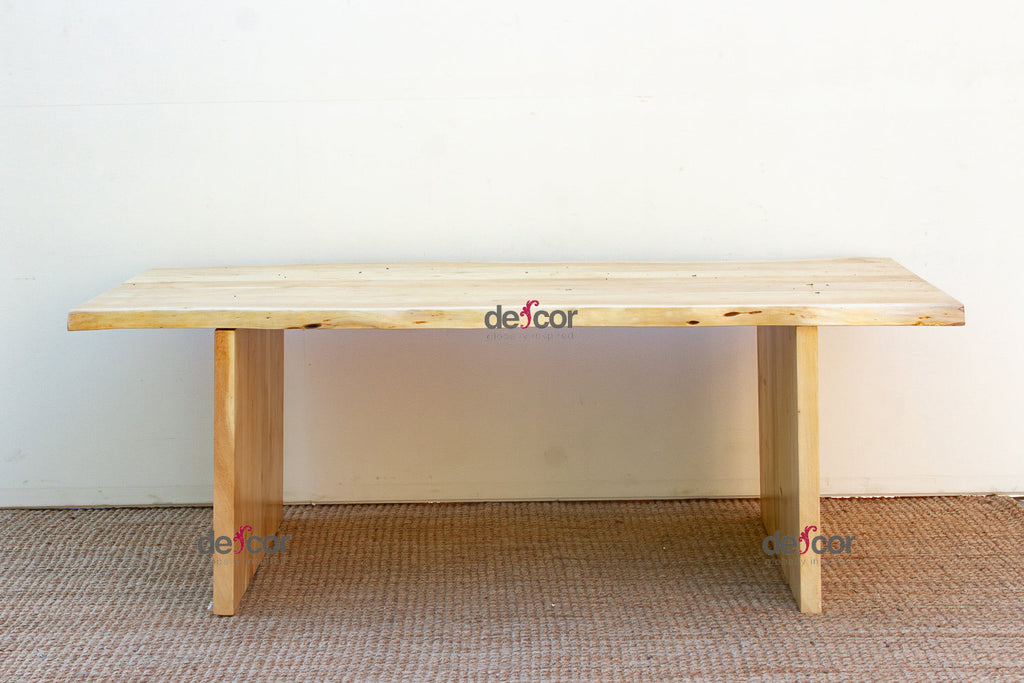 84" Long Driftwood Monolith Live Edge Dining Table