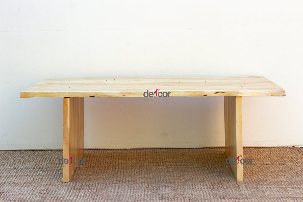 84" Long Driftwood Monolith Live Edge Dining Table