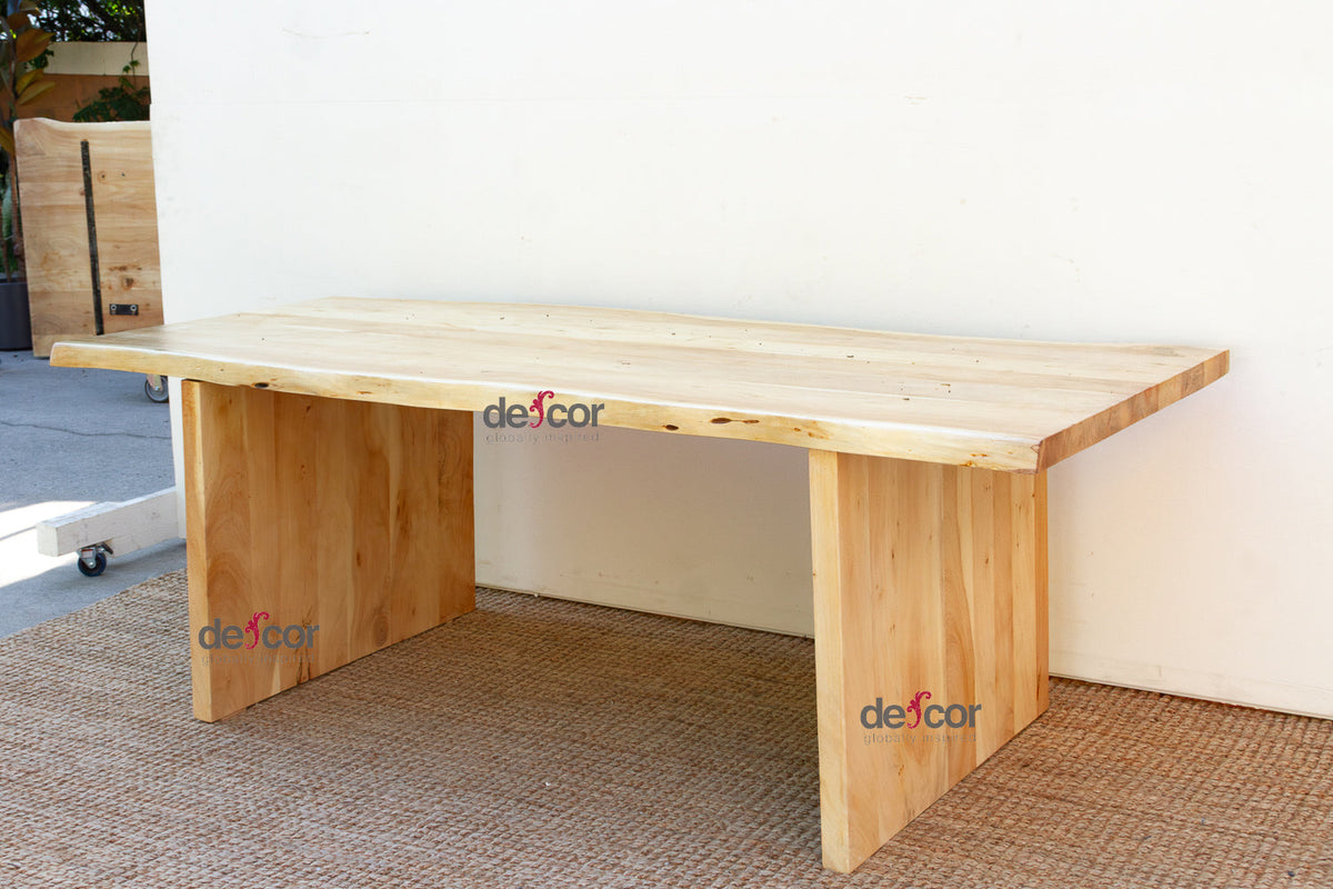 84" Long Driftwood Monolith Live Edge Dining Table