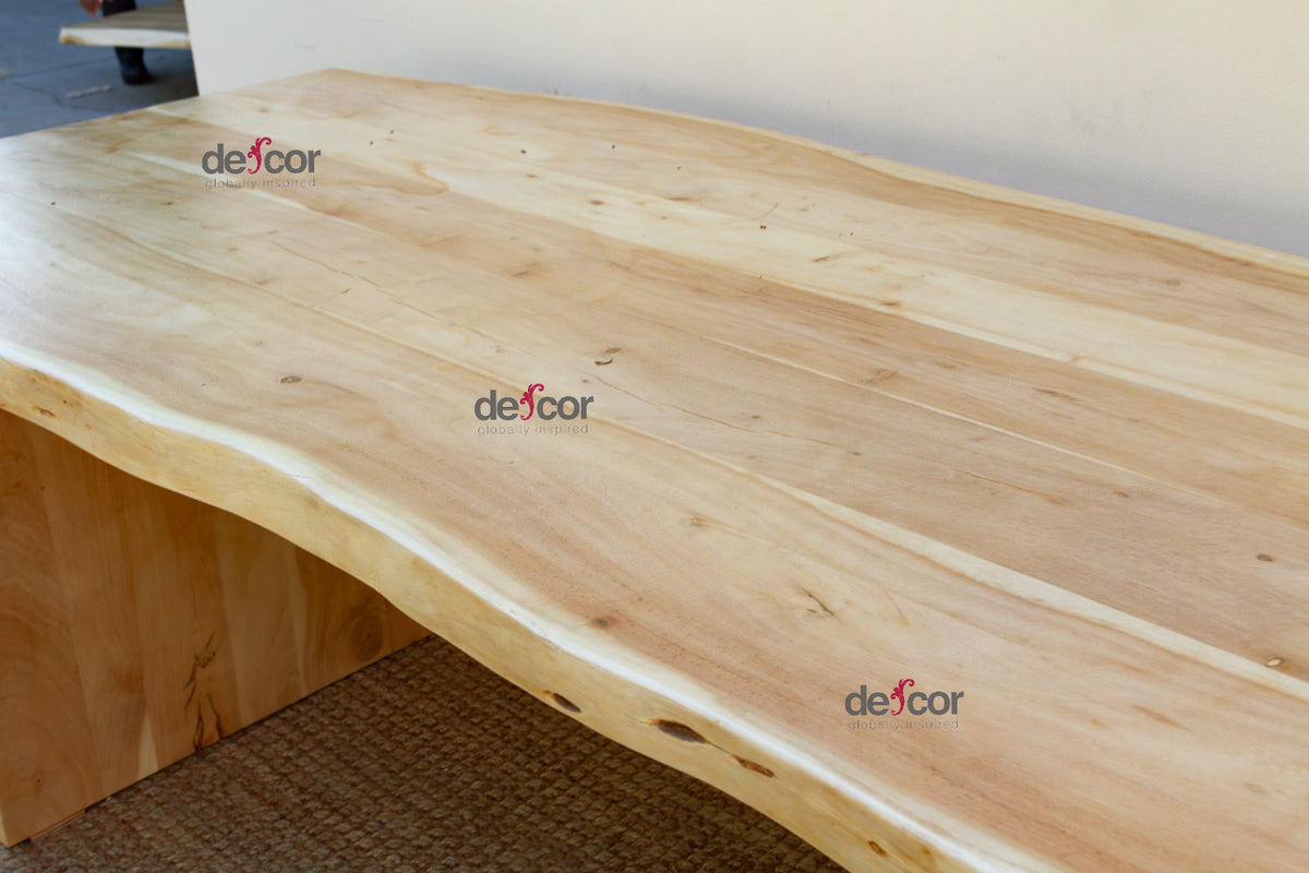 84" Long Driftwood Monolith Live Edge Dining Table