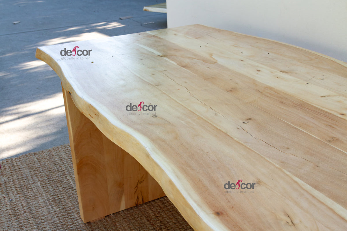 84" Long Driftwood Monolith Live Edge Dining Table
