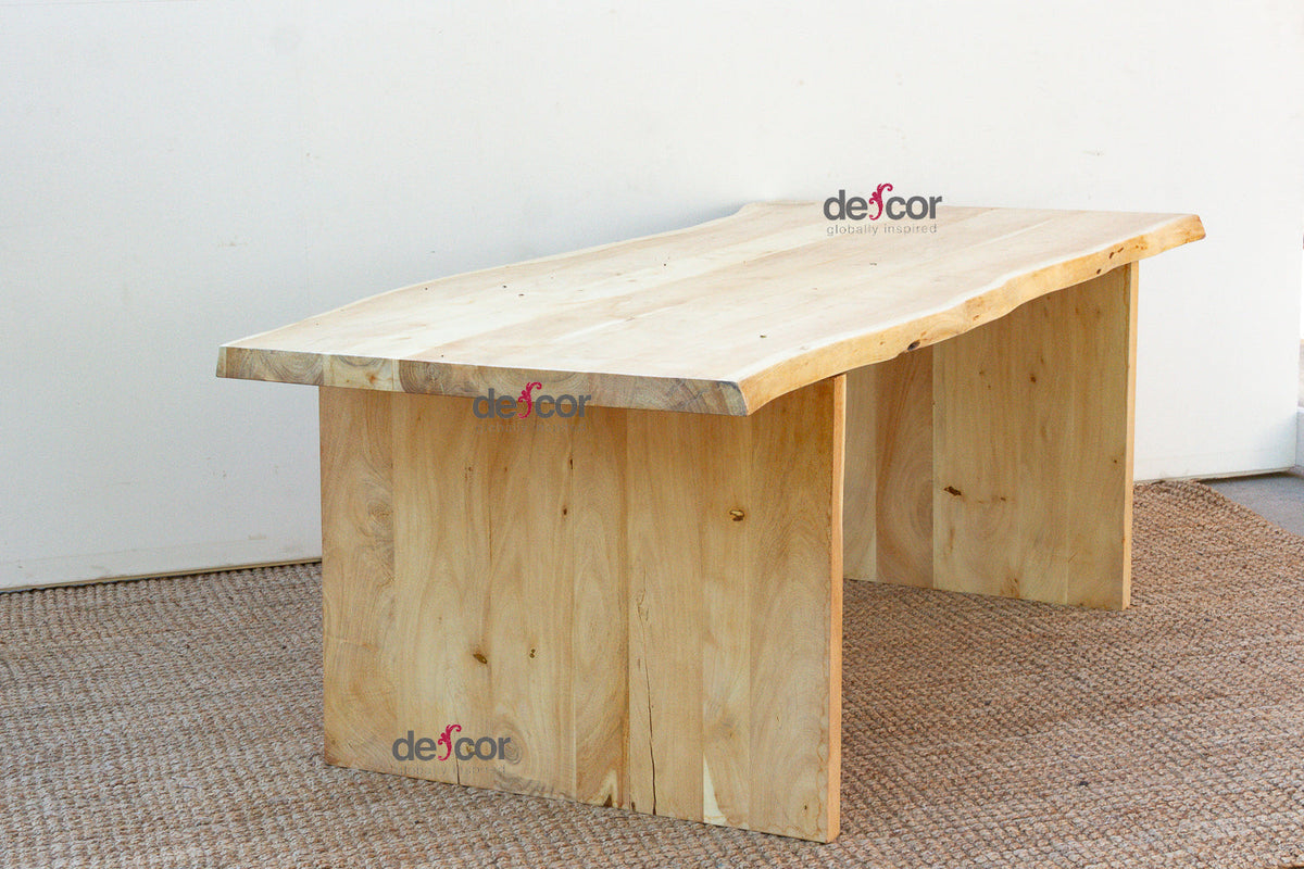 84" Long Driftwood Monolith Live Edge Dining Table