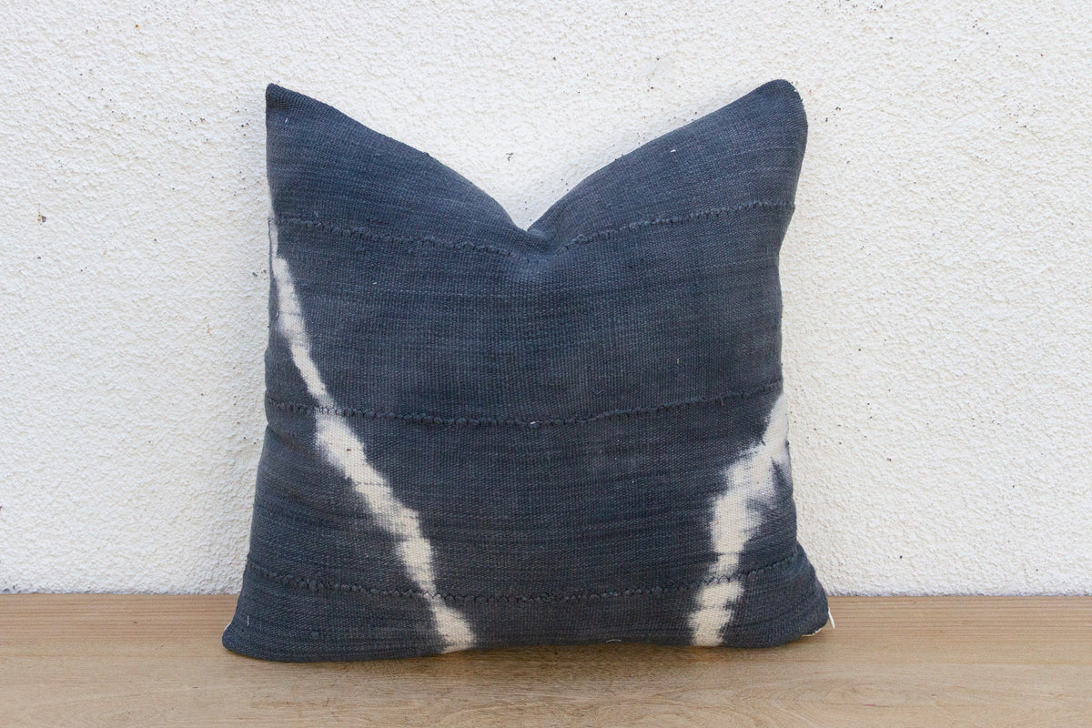 Midnight Shibori, Vintage Indigo Resist Dye Pillow