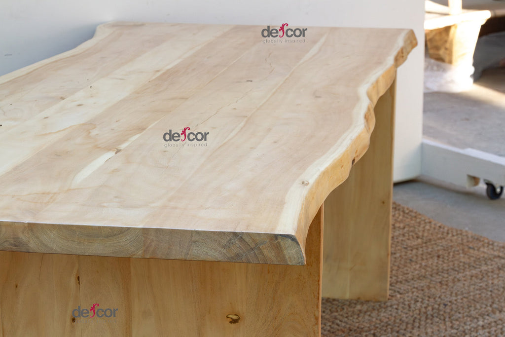 84" Long Driftwood Monolith Live Edge Dining Table