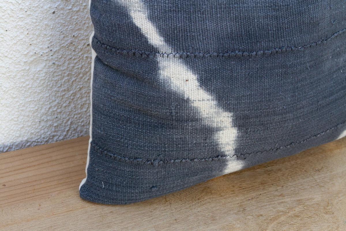 Midnight Shibori, Vintage Indigo Resist Dye Pillow