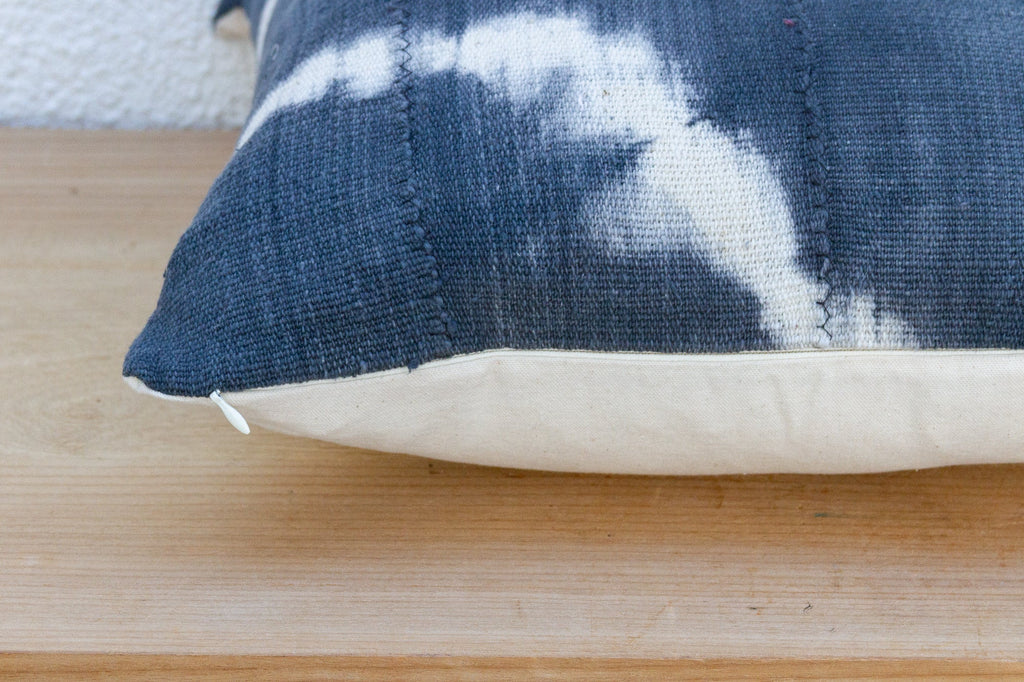 Midnight Shibori, Vintage Indigo Resist Dye Pillow