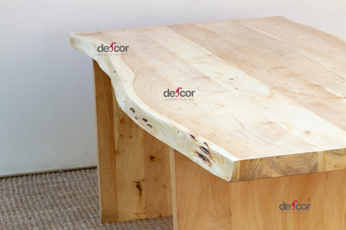 84" Long Driftwood Monolith Live Edge Dining Table