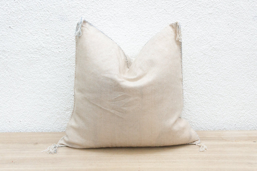 White Souk Large Silk Rug Pillow