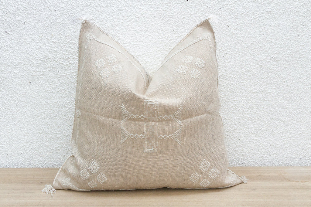Medina Milk Large Silk Rug Pillow
