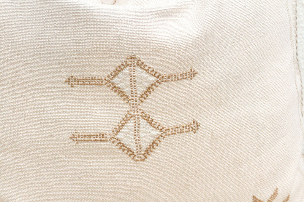 Moroccan Chalk Large Silk Rug Pillow