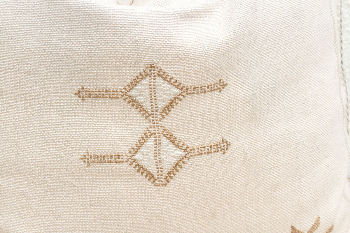 Moroccan Chalk Large Silk Rug Pillow