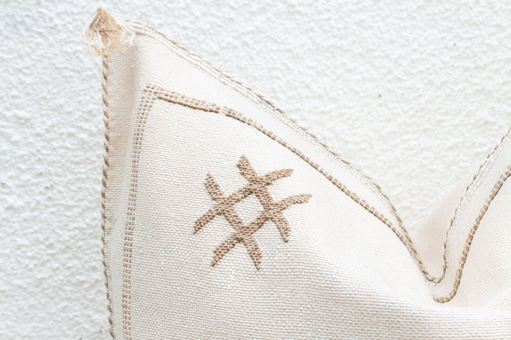 Moroccan Chalk Large Silk Rug Pillow
