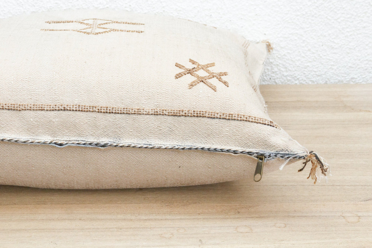 Moroccan Chalk Large Silk Rug Pillow