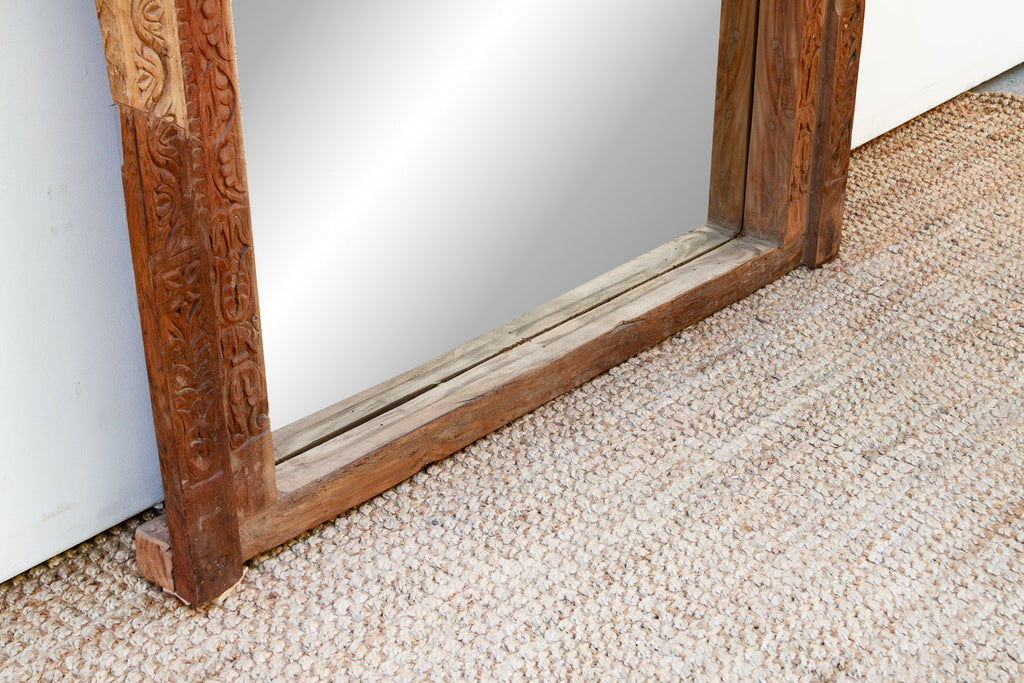 20th Century Oxidized Doorway Floor Mirror