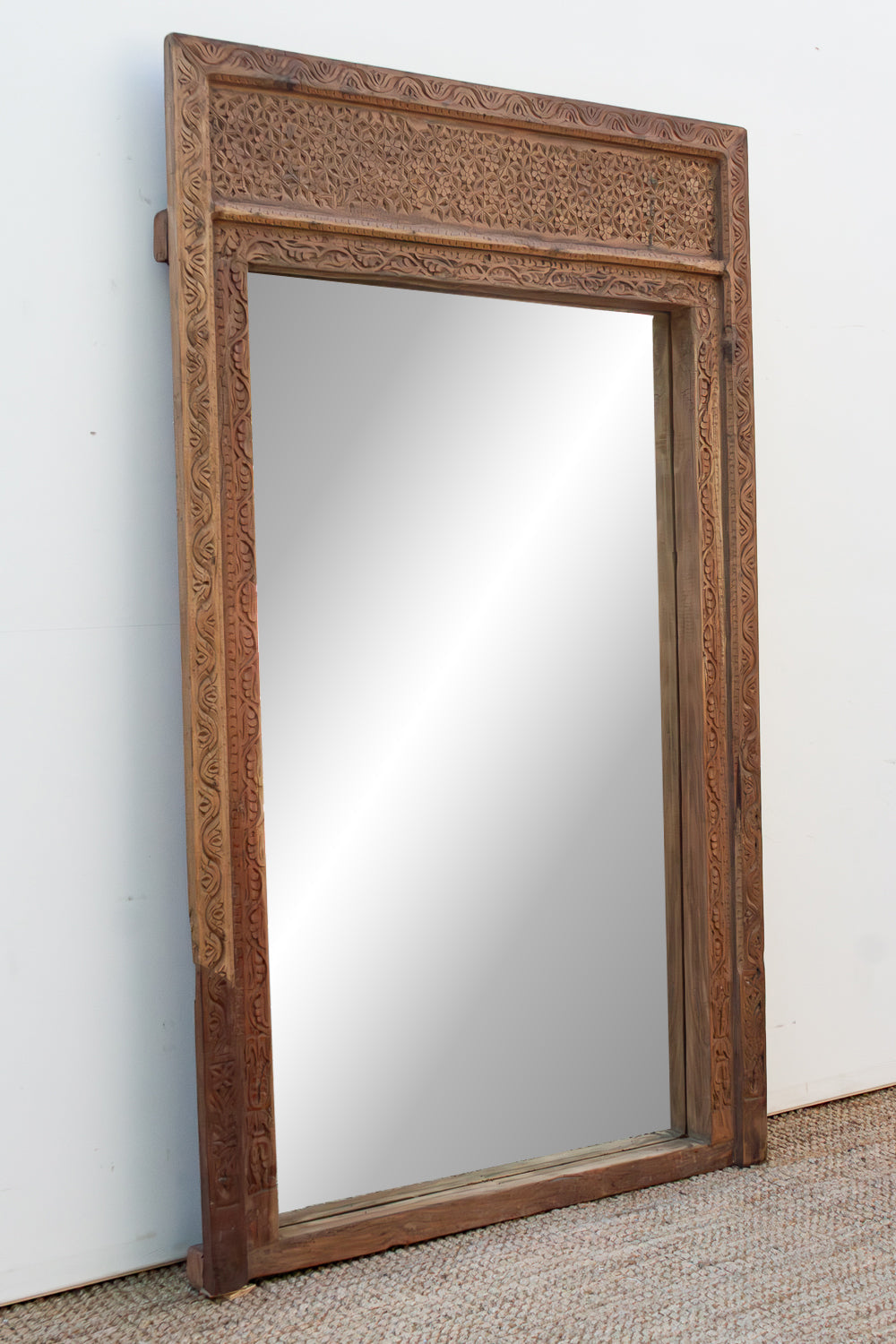 20th Century Oxidized Doorway Floor Mirror