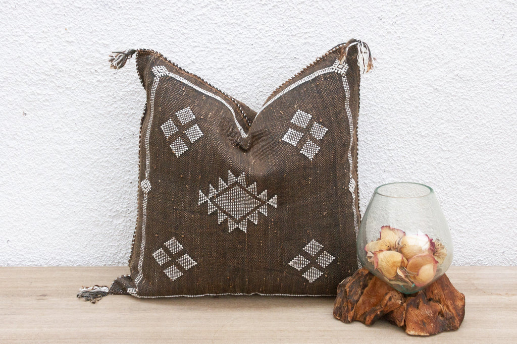 Nomadic Noir Silk Rug Pillow