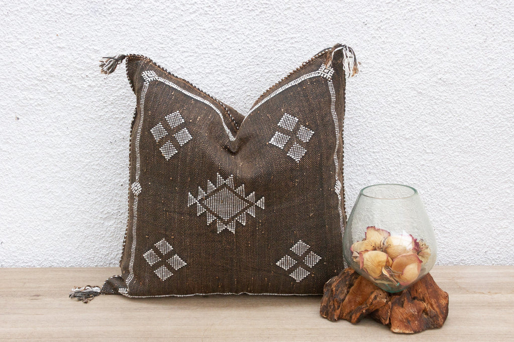 Nomadic Noir Silk Rug Pillow