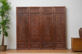 Set of 4 Mid-Century Finely Carved Door Panels