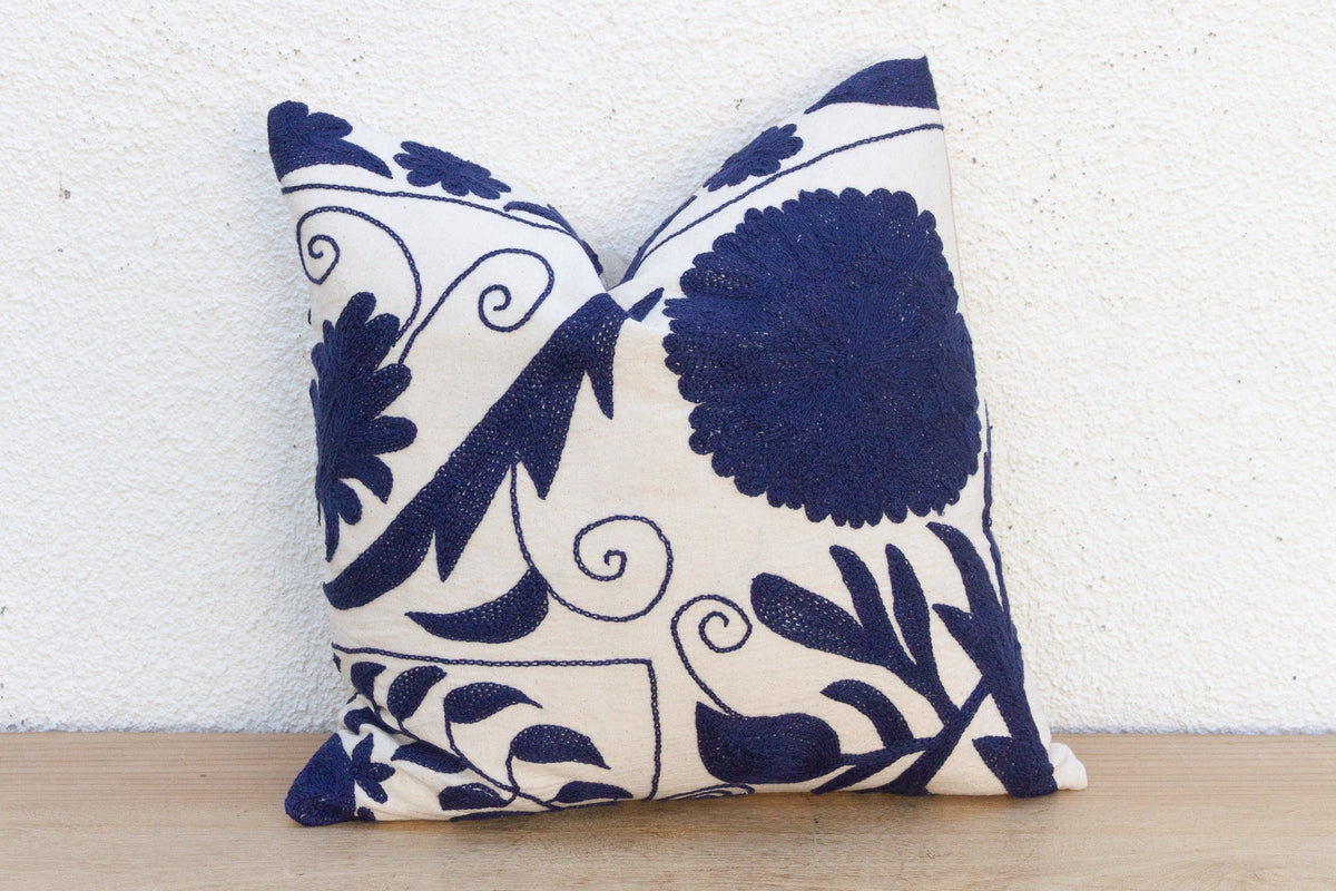 Khiva Mandala Floral Suzani Throw Pillow