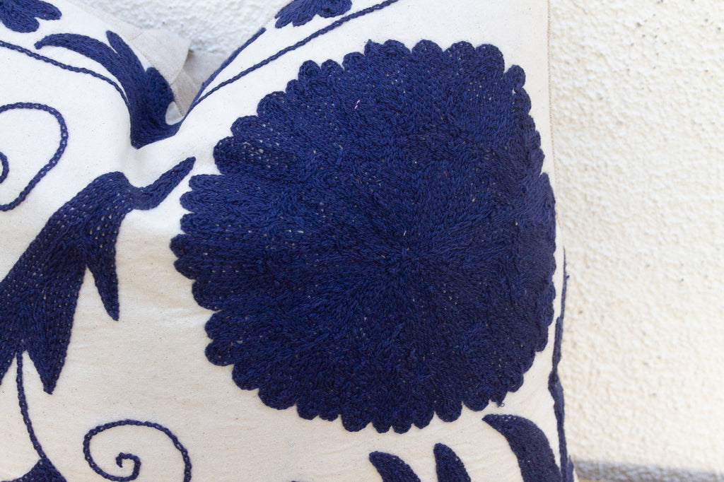 Khiva Mandala Floral Suzani Throw Pillow
