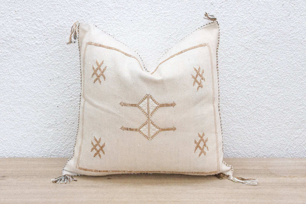 Desert Pearl Silk Rug Pillow