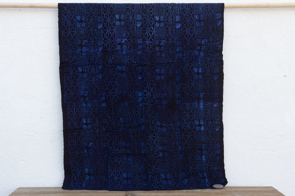 Marine Blue Artistic Mud Cloth