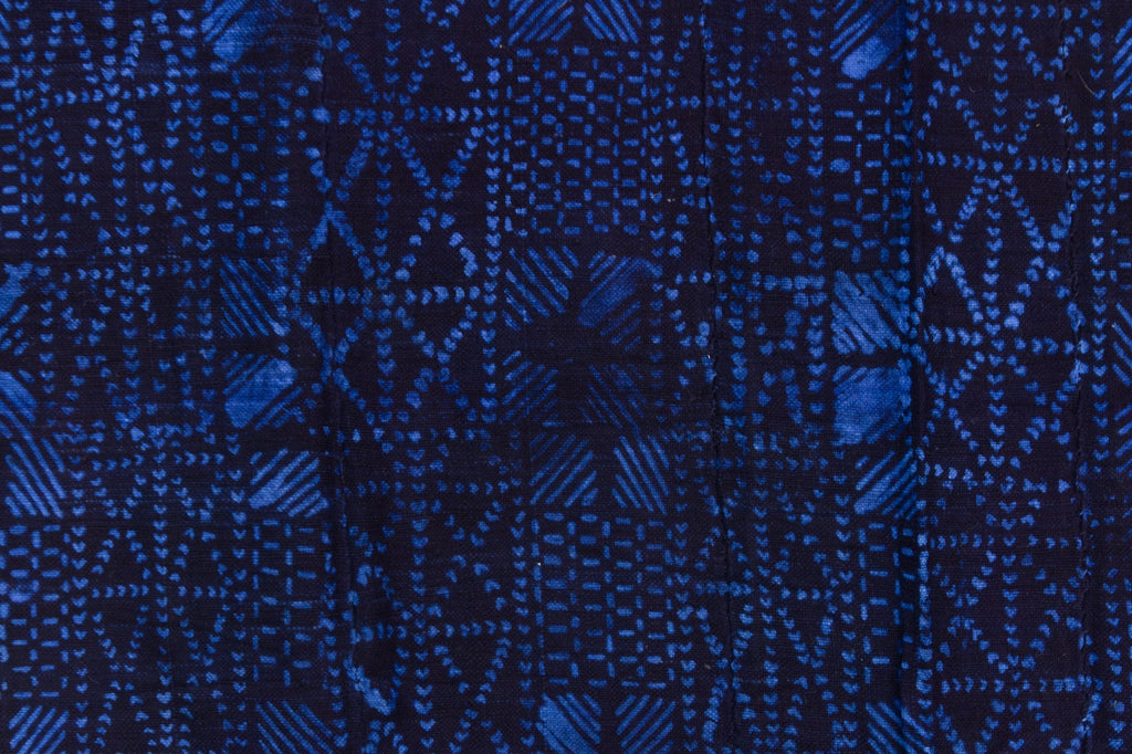 Marine Blue Artistic Mud Cloth