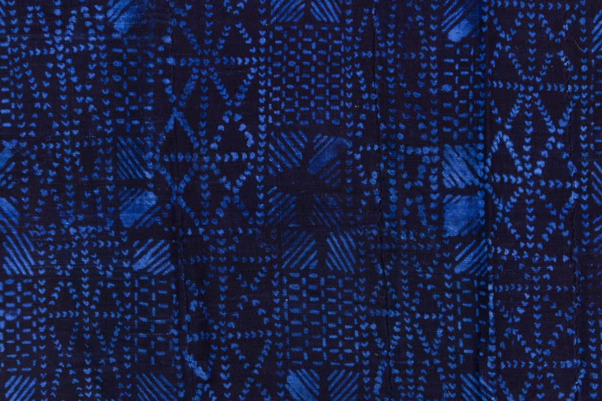 Marine Blue Artistic Mud Cloth