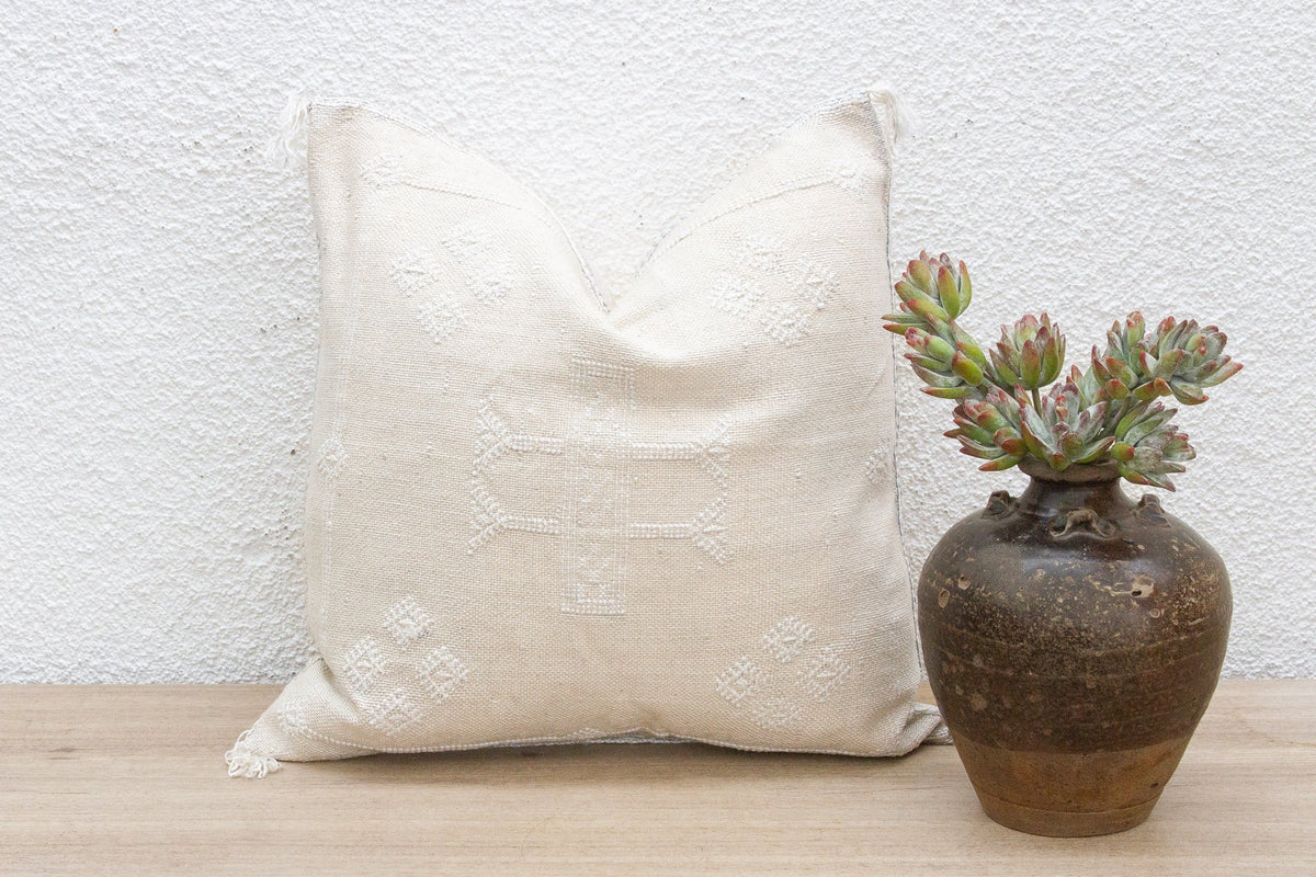 Berber Moonlight Silk Rug Pillow