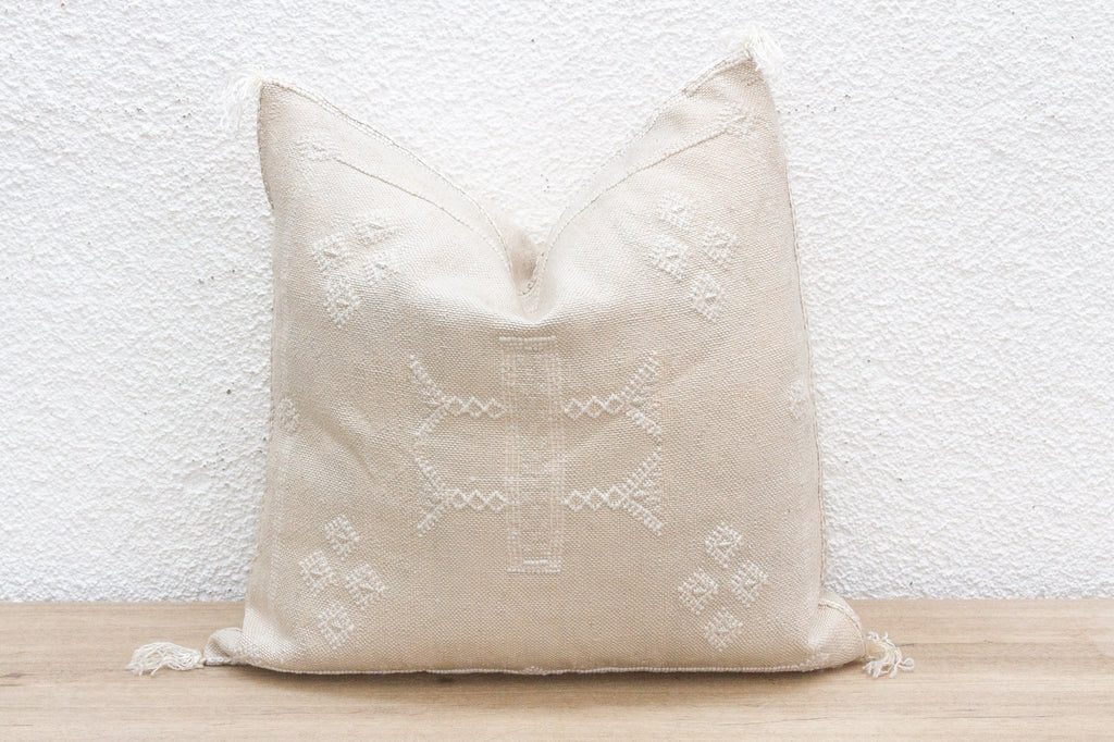 Stone Blossom Silk Rug Pillow